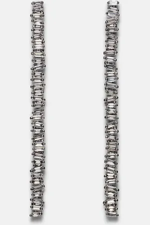 Suzanne Kalan Savannah Milli 18kt white gold earrings with diamonds