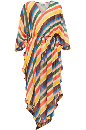 Ganni Striped chiffon maxi dress