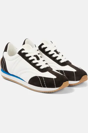 Totême Suede-trimmed sneakers