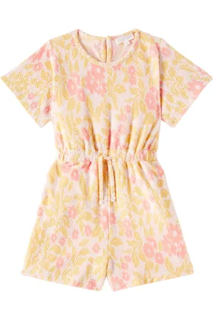 Louise Misha Chiara floral cotton-blend terry playsuit