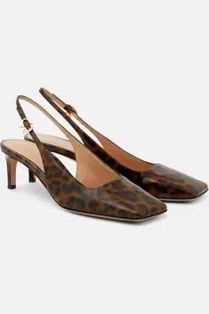 Gianvito Rossi 55 patent leather slingback pumps