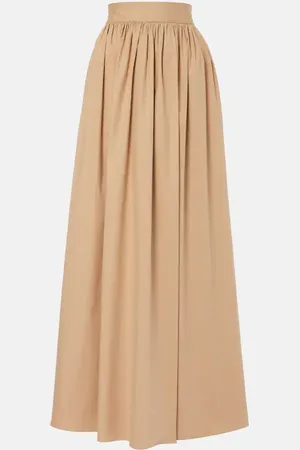 Adriana Degreas Seashell Solid cotton maxi skirt