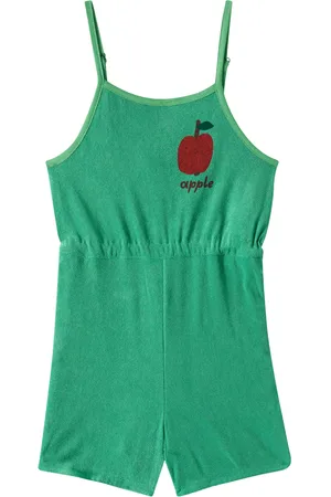 Jelly Mallow Apple cotton-blend playsuit