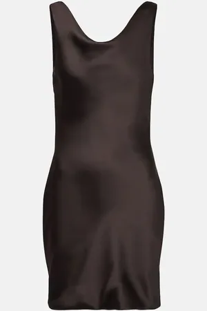Norma Kamali Maria crÃªpe satin minidress