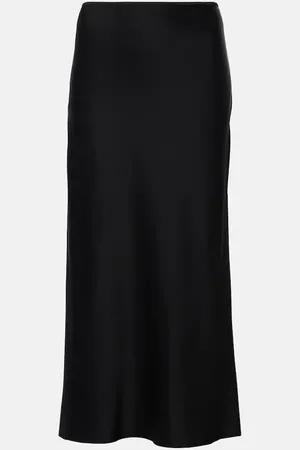 DRIES VAN NOTEN Satin midi skirt