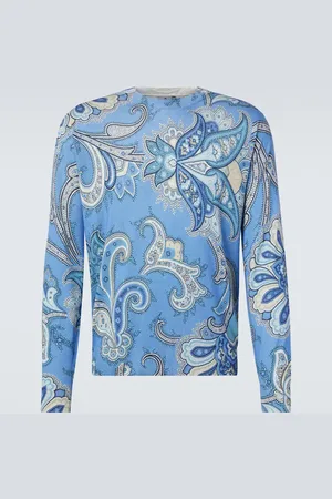 Etro Paisley silk and cashmere sweater