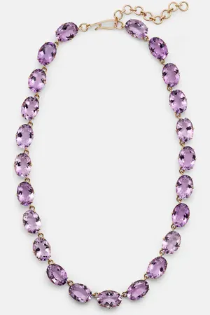 Ileana Makri 18kt and 14kt gold necklace with amethysts