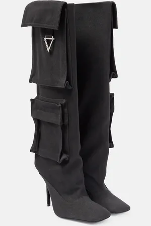 The Attico Sienna canvas knee-high boots