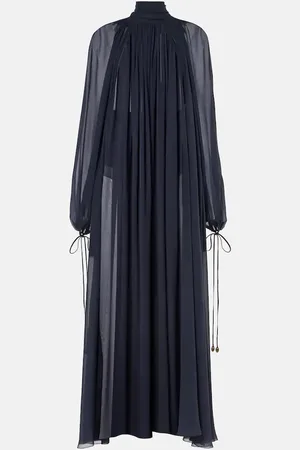 Chloé ChloÃ© Gathered silk georgette maxi dress