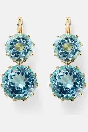 Ileana Makri 18kt yellow earrings with topaz