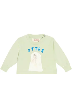 The Animals Observatory Baby otter printed cotton T-shirt
