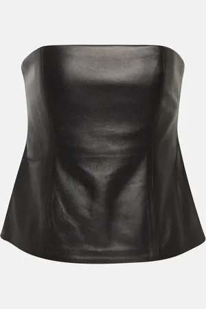 CO Essentials leather bustier top