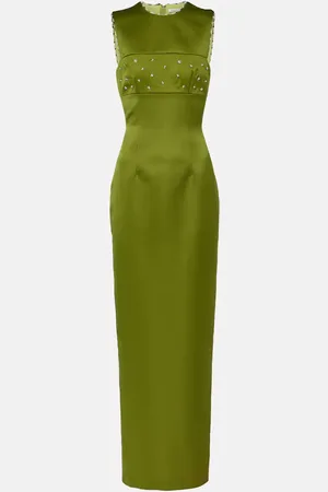 EMILIA WICKSTEAD Amadine embellished satin gown