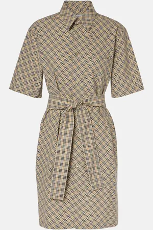 Burberry Check cotton shirt dress