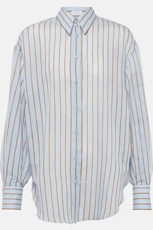 Brunello Cucinelli Cotton-blend lamÃ© shirt