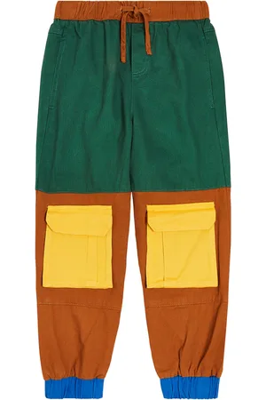 Stella McCartney Colorblocked cotton jersey sweatpants