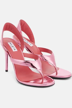 Alaïa AlaÃ¯a Infradito 90 mirrored leather sandals
