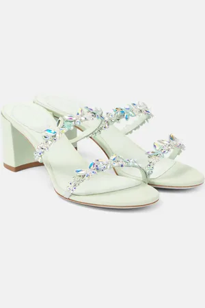 RENE CAOVILLA Eden 60 embellished satin sandals