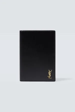 Saint Laurent Tiny Cassandre leather passport holder