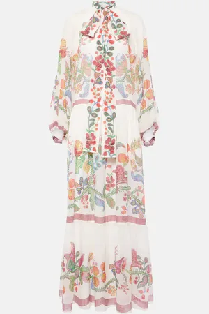 La DoubleJ Athena printed silk chiffon maxi dress