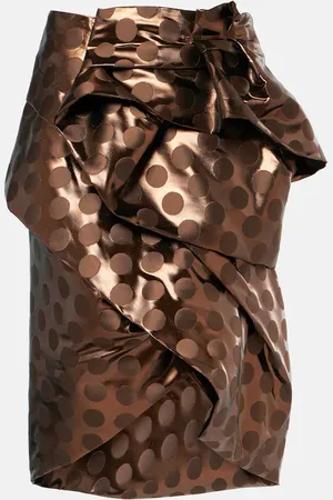 DRIES VAN NOTEN LamÃ© midi skirt