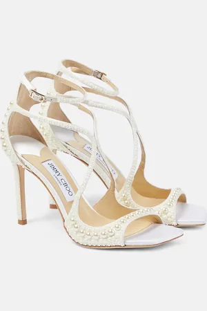 Jimmy Choo Bridal Azia embellished leather sandals