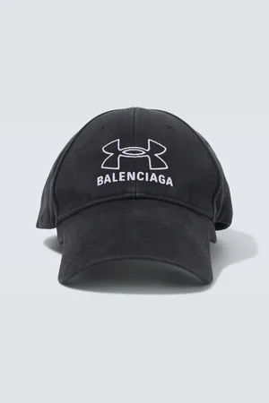 Balenciaga Logo embroidered denim baseball cap