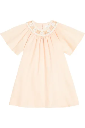Chloé ChloÃ© Kids Crochet-trimmed cotton dress