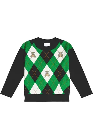 Burberry Thomas Bear argyle wool sweater