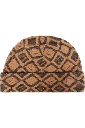 Acne Studios Face Tiles cotton and wool beanie