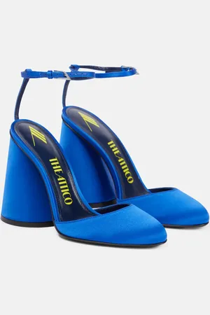 The Attico Luz satin slingback pumps