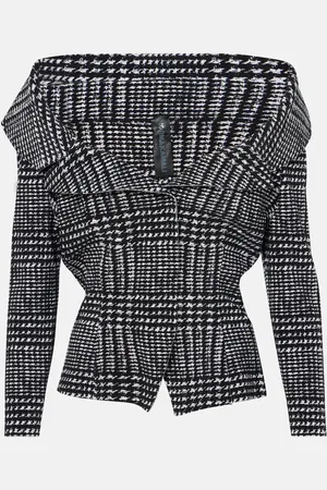 Norma Kamali Plaid cropped jacket