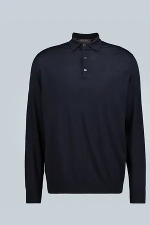 Loro Piana Ml long-sleeved wool polo shirt