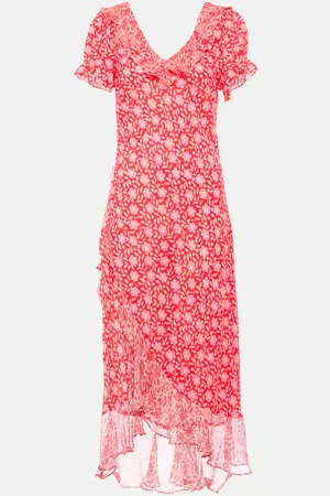 RIXO London Clementina floral crepe midi dress