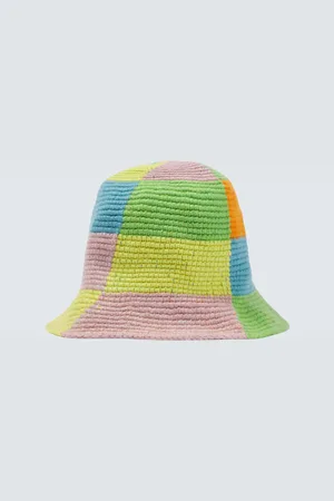 THE ELDER STATESMAN Crochet cashmere bucket hat