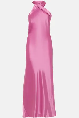 GALVAN Pandora satin maxi dress