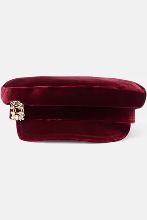Roger Vivier Baker Boy velvet newsboy cap