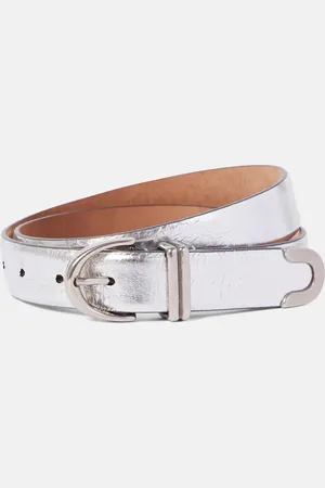 Khaite Bambi metallic leather belt