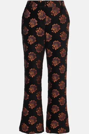 La DoubleJ Rosette floral jacquard straight pants