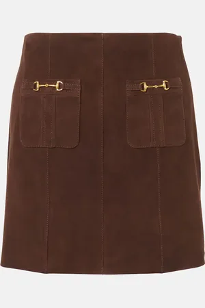 RIXO London Wiley suede miniskirt