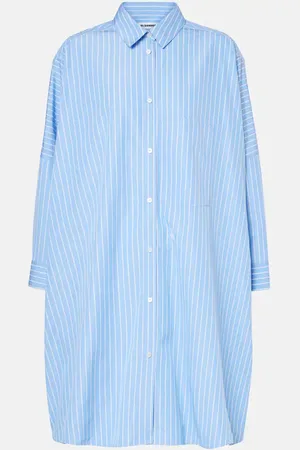 Jil Sander Striped cotton poplin shirt