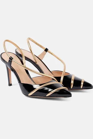 Gianvito Rossi 85 patent leather slingback pumps