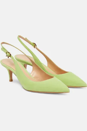Gianvito Rossi Ribbon 55 suede slingback pumps