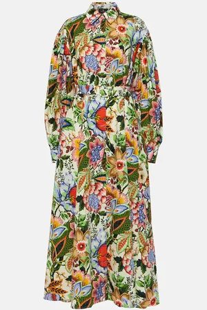 Etro Floral cotton midi shirt dress
