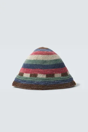 VISVIM Meda wool and linen crochet bucket hat