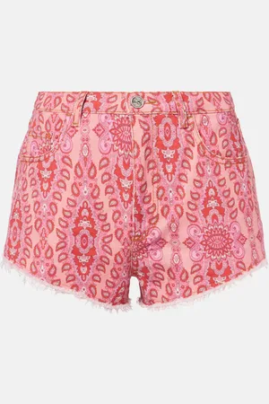Etro Printed denim shorts