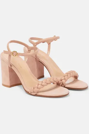Gianvito Rossi Cruz 80 leather and suede sandals