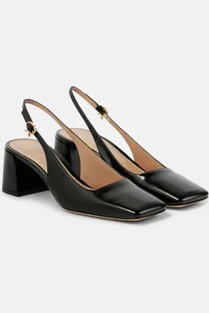 Gianvito Rossi Freeda leather slingback pumps