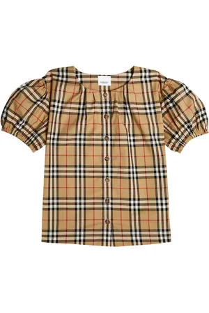 Burberry Checked cotton-blend blouse