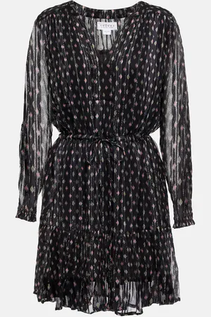 Velvet Printed chiffon minidress